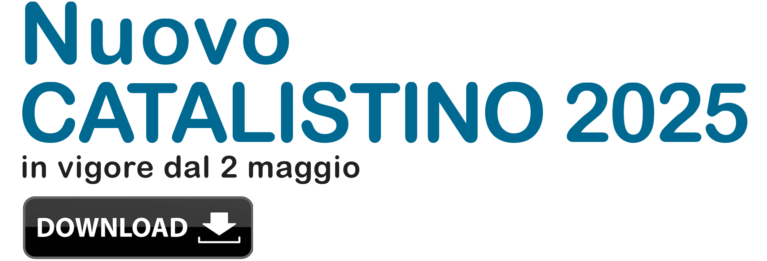 Nuovo listino Maggio 2025